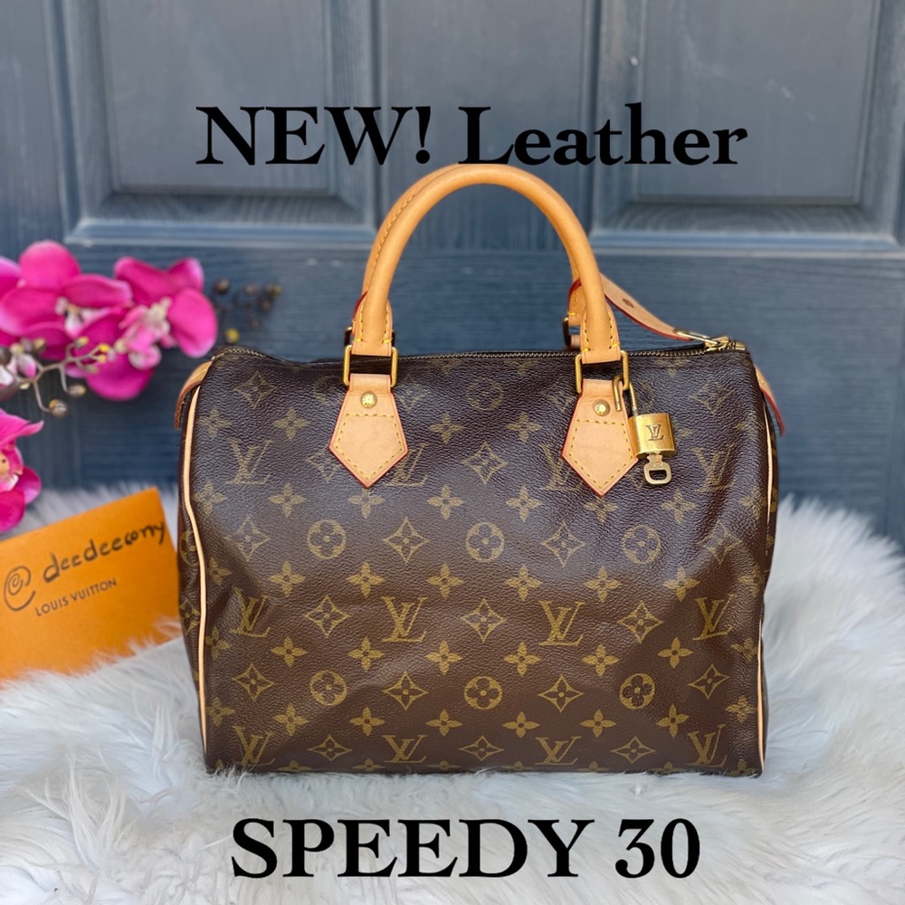 💝 NEW Vachetta 💝LOUIS VUITTON SPEEDY 30